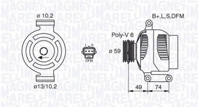 MAGNETI MARELLI 063380005010 -  Генератор